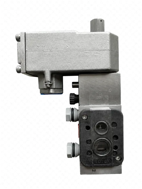 Rotex 51450V02LW series solenoid valve assembly, back view