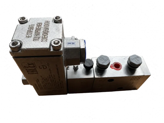 Rotex 51450V02LW series solenoid valve assembly, alternate angled view