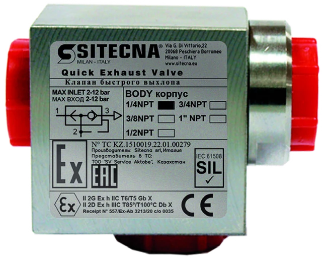 SITECNA VSR stainless-steel quick exhaust valve